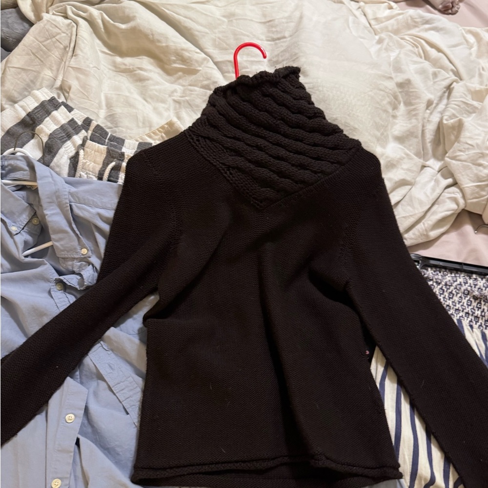 Armani Collezioni Chocolate Brown Cowl Neck Sweater